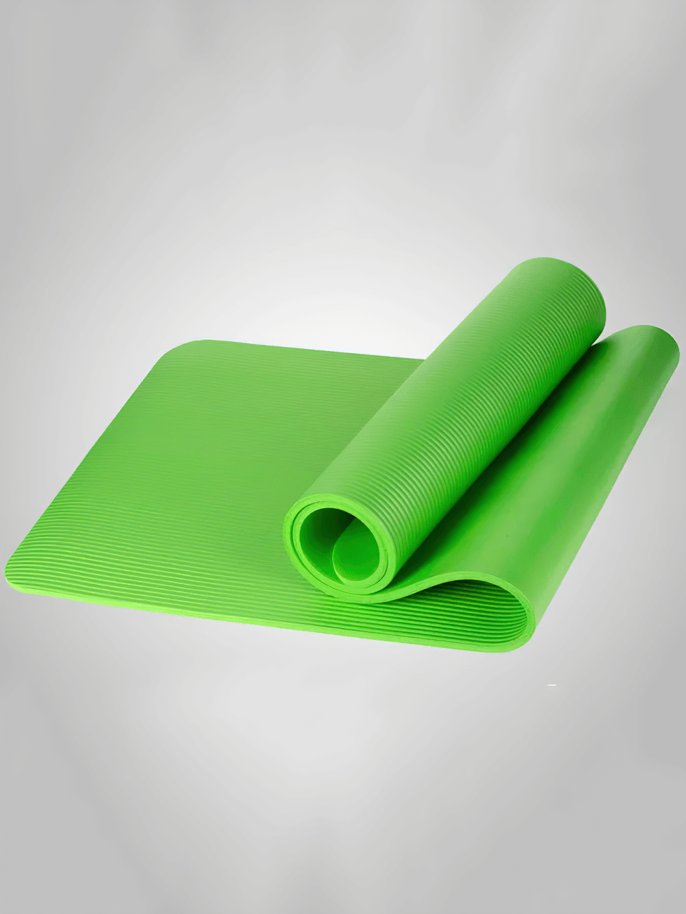 Green thick non-slip yoga and Pilates mat SF3276, perfect for fitness workouts with superior traction and cushioning.