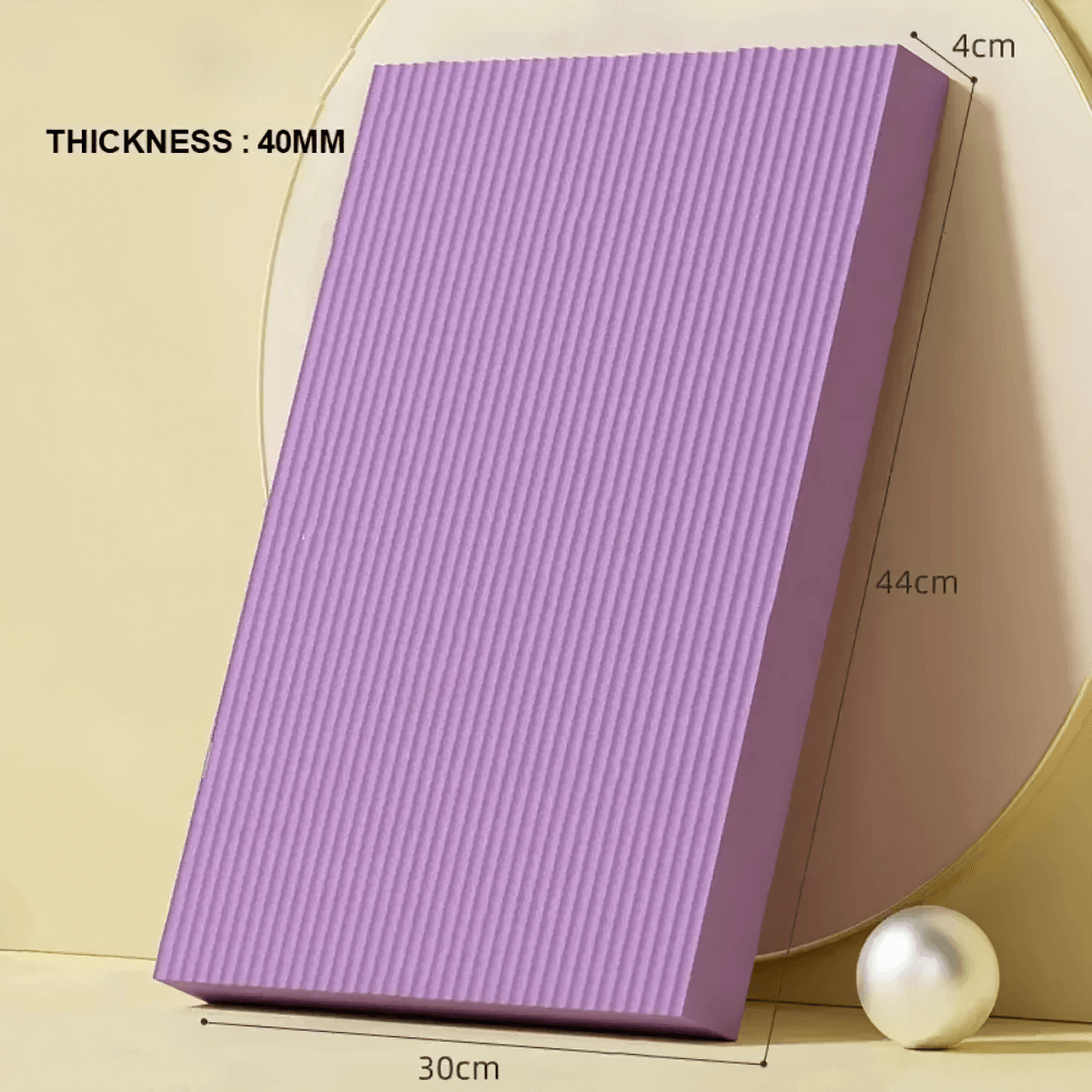 Thick yoga mat SF3419 in purple with anti-skid design, 40mm thick, 44cm by 30cm, eco-friendly, ideal for fitness and stability.