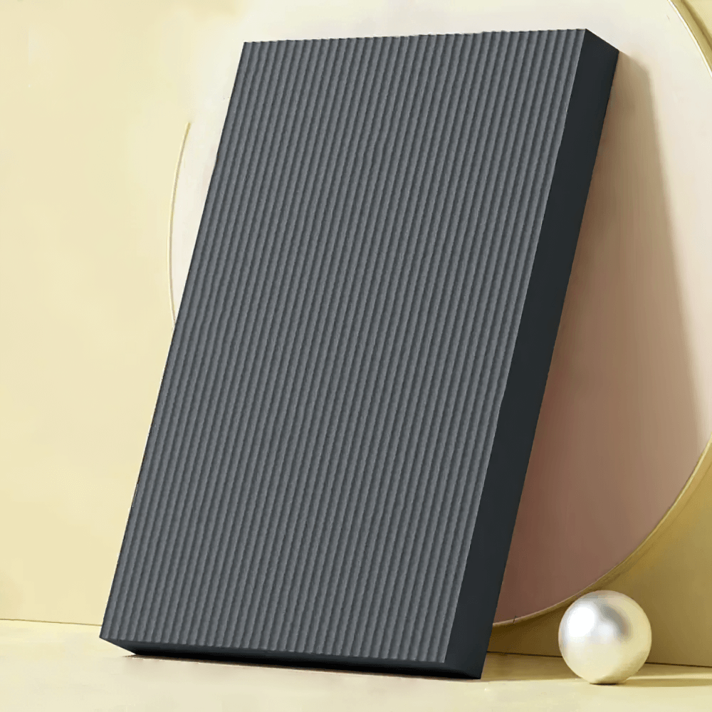 Thick yoga mat with anti-skid wave pattern surface, ideal for fitness and daily training.