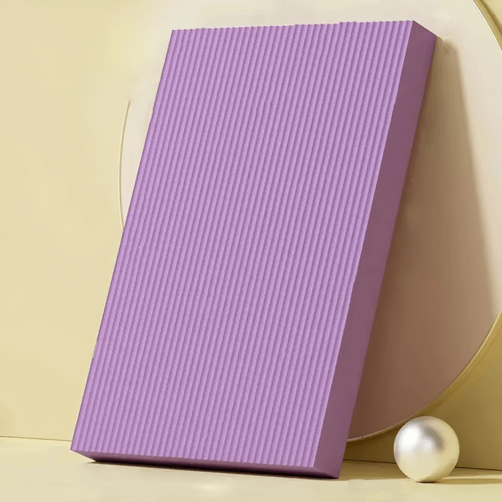 Purple thick yoga mat featuring anti-skid wave-pattern design, ideal for fitness and daily routines, crafted from durable EVA material.