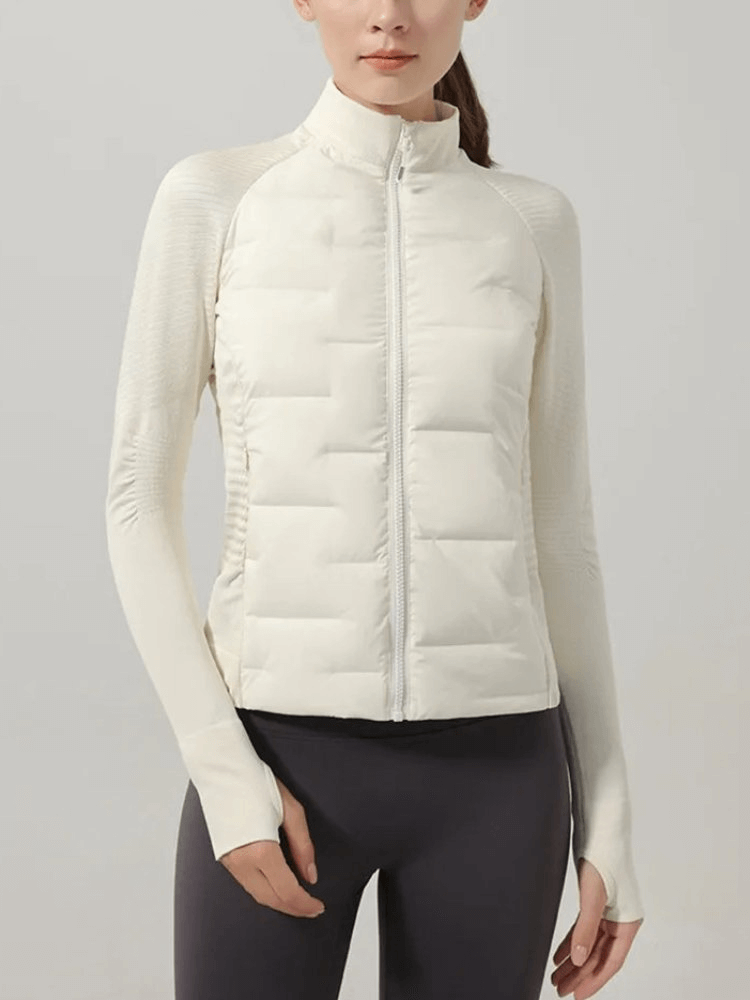 Dünne sportliche Damen-Daunenjacke mit elastischen Ärmeln – SF1816 