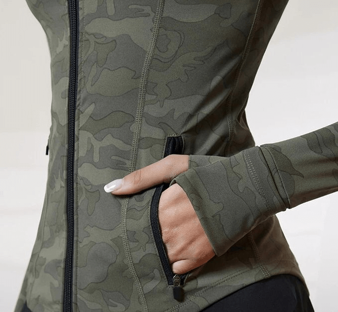 Enge Sport-Damenjacke mit Reißverschluss und Taschen – SF1713 