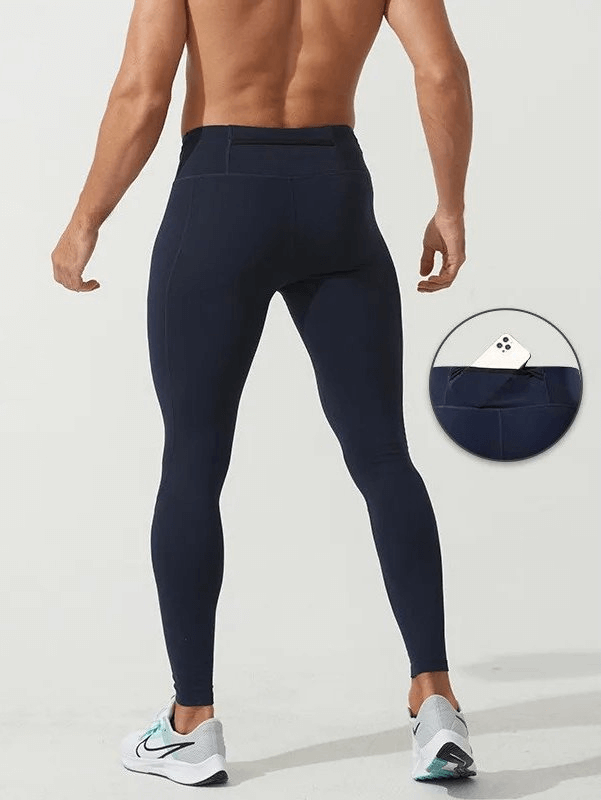 Tight Sporty Men's Leggings with Back Pocket - SF1885
