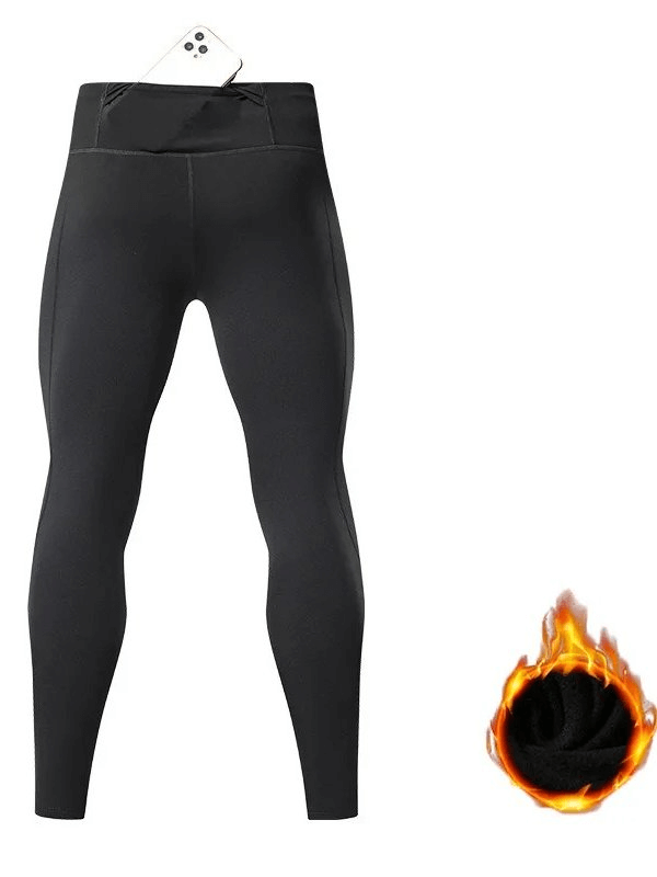 Tight Sporty Men's Leggings with Back Pocket, SF1885, showcasing slim fit and performance materials, ideal for running.