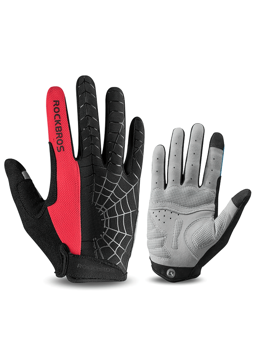 Touchscreen breathable cycling gloves SF2610 with anti-slip spider web design and touchscreen fingertips. Perfect for biking adventures.