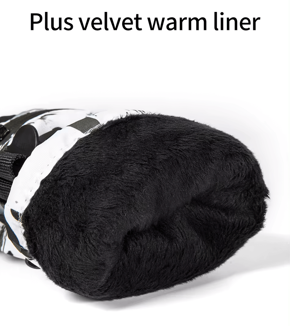 Close-up of black velvet warm liner inside touchscreen waterproof ski glove.