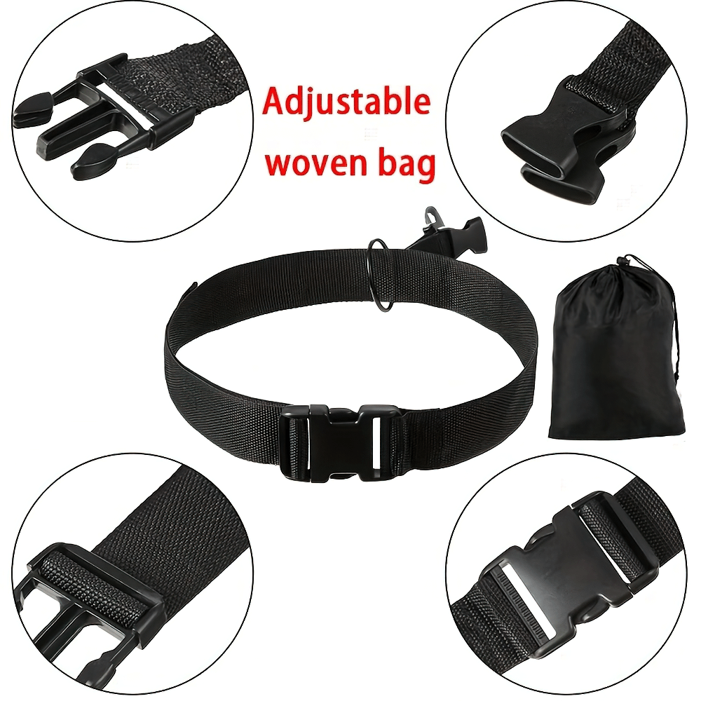 Adjustable woven belt for resistance parachute with secure buckles and carrying bag, ideal for speed and agility training.