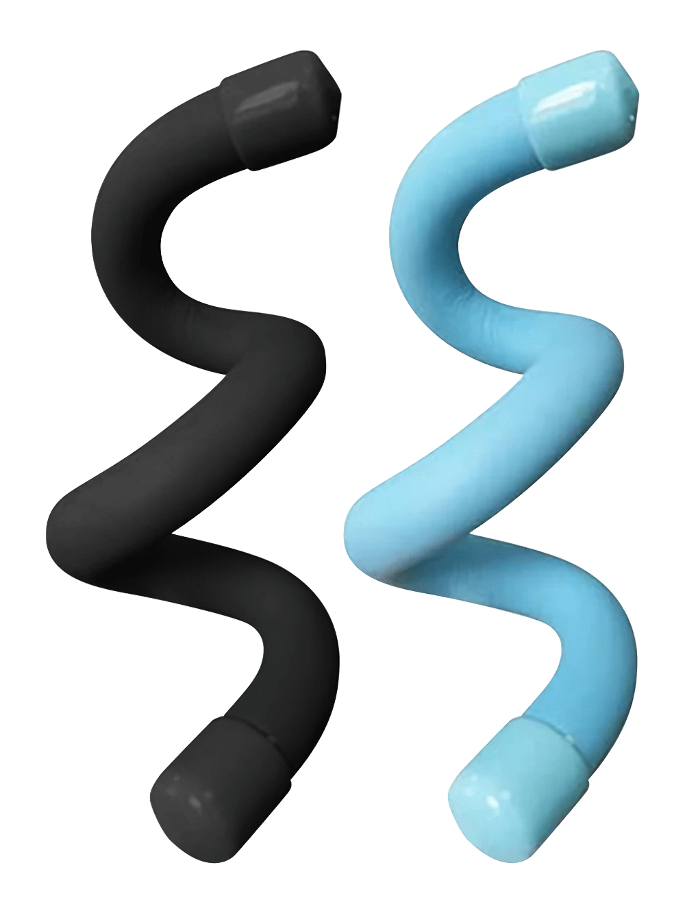 Curved black and blue training weight bracelets for yoga and home workouts, SF3356, waterproof and adjustable for wrist or ankle.