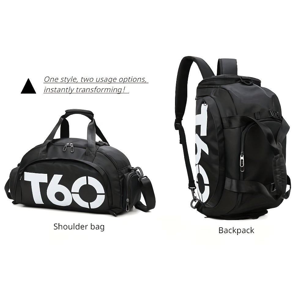 Transformable backpack and shoulder bag SF2651, showcasing its duffle and backpack configurations for sports and travel versatility.