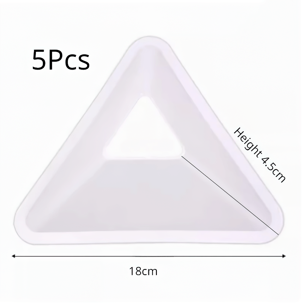 White triangle field marker cone for soccer, 5-pack, 18cm x 4.5cm, perfect for sports training and drills, SF3198.