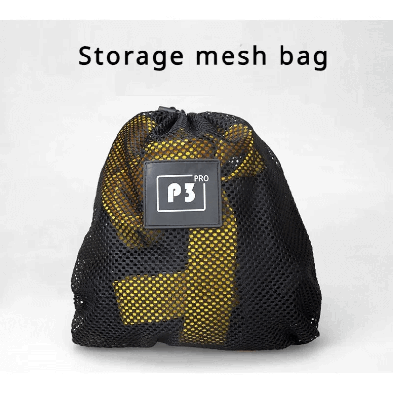 Black mesh storage bag for TRX Suspension Trainer set, featuring a visible strap design and convenient drawstring closure.
