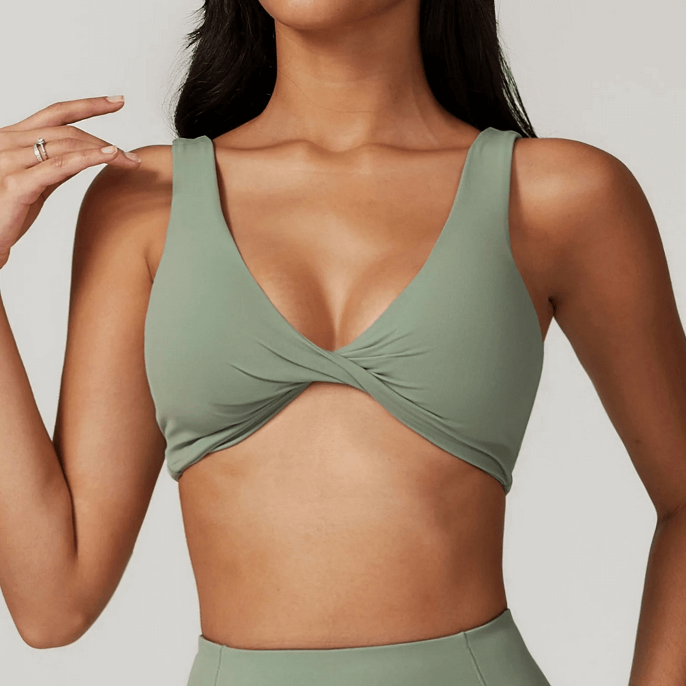 Twist Front Sports Bra Top for Fitness and Yoga - SF2450