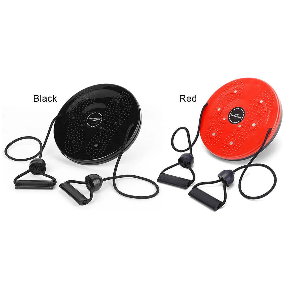 Twist Waist Disc with Resistance Bands in black and red for core workout and balance training, SF3224.