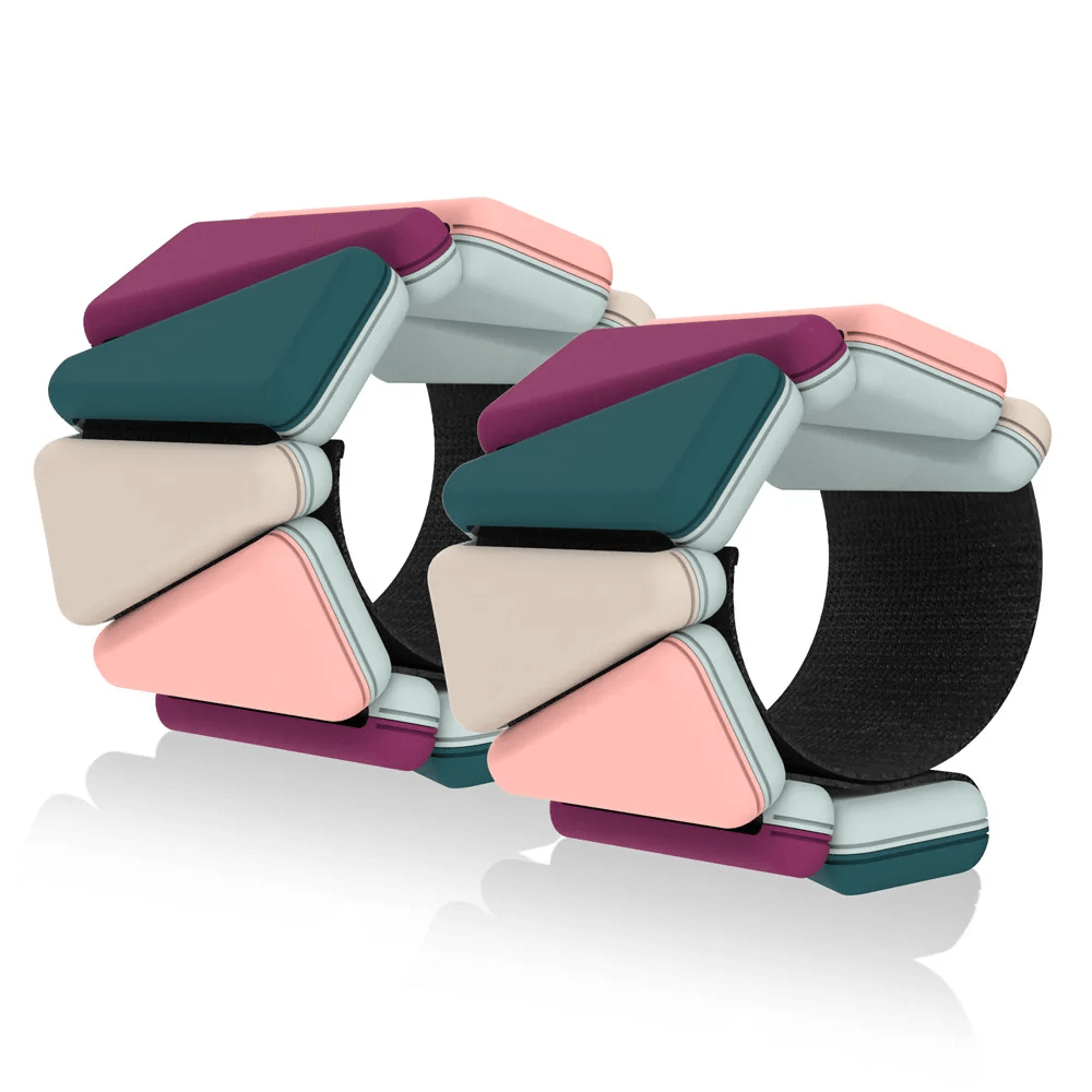 Two-Color Fitness Bracelet Weights with Adjustable Silicone Straps for Wrist and Ankle Strength Training - SF3361