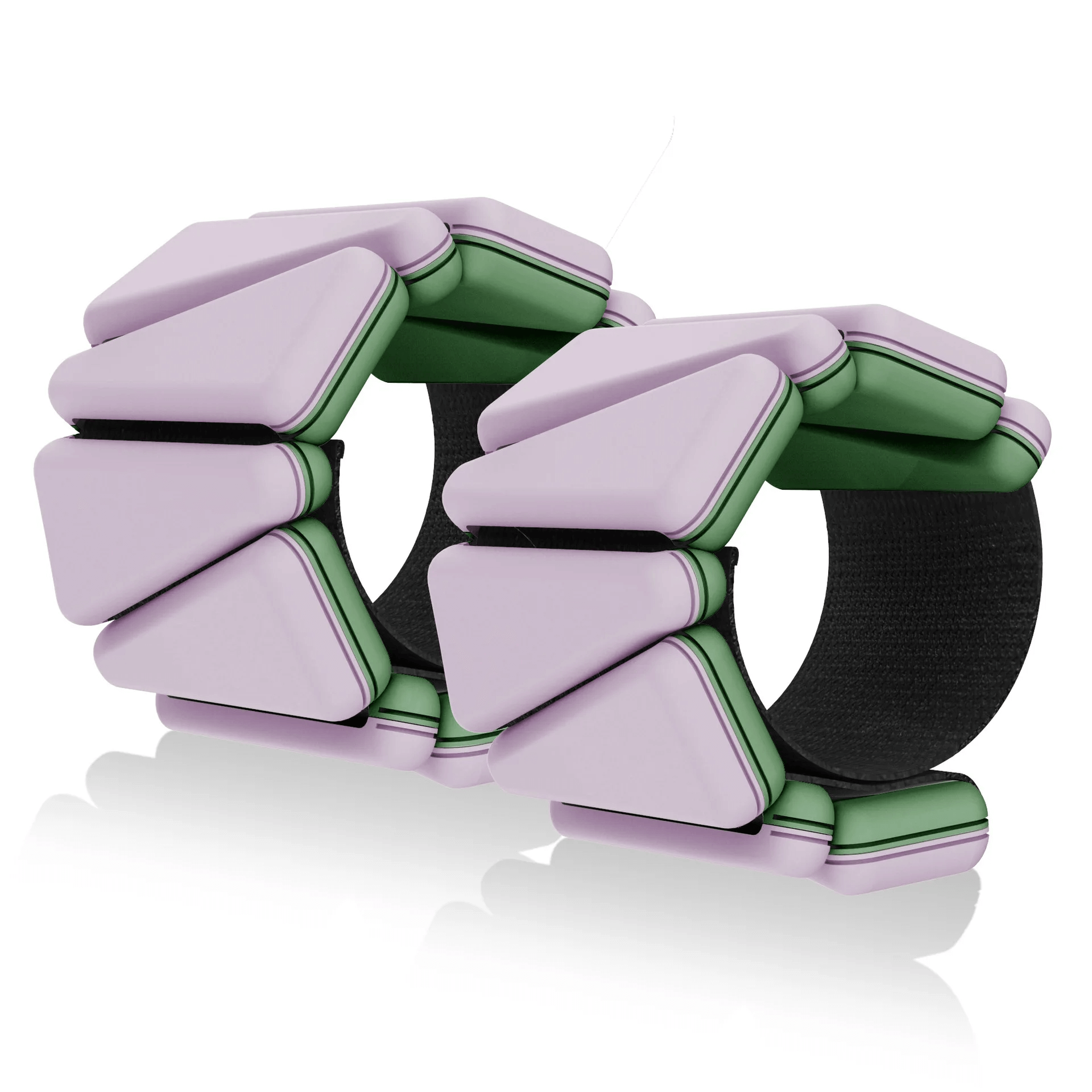 Two-color silicone wrist and ankle weights SF3361 with triangular blocks for fitness, yoga, and running.