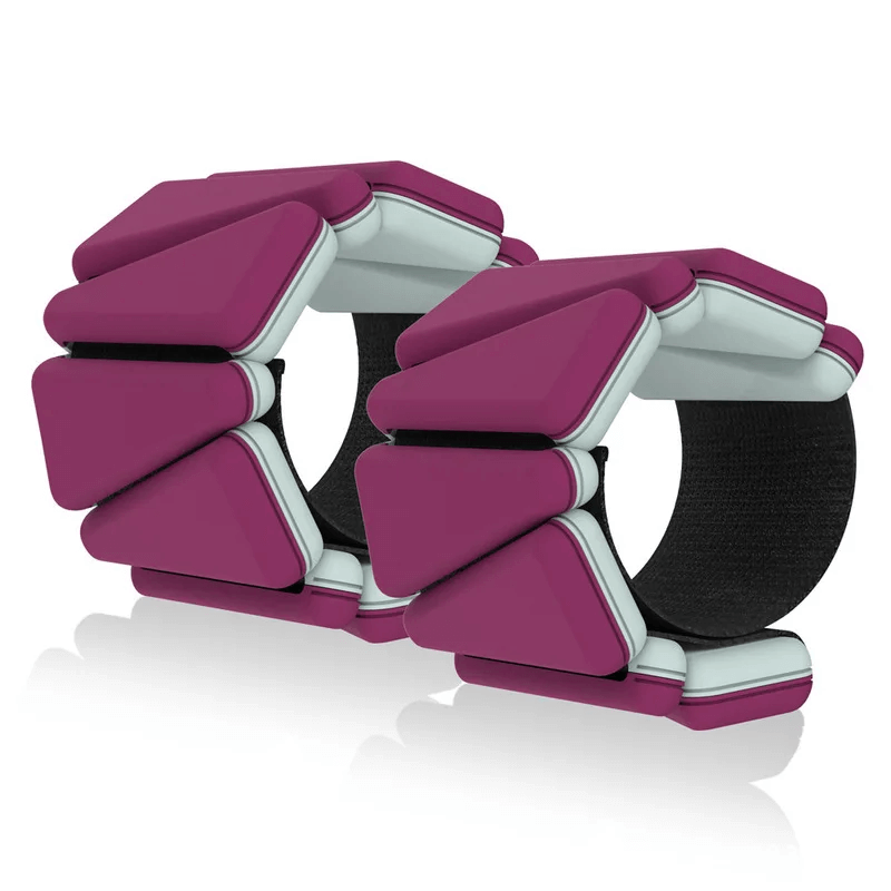 Two-color fitness bracelet weights, adjustable silicone for wrists and ankles, featuring triangular lead blocks, SF3361 model