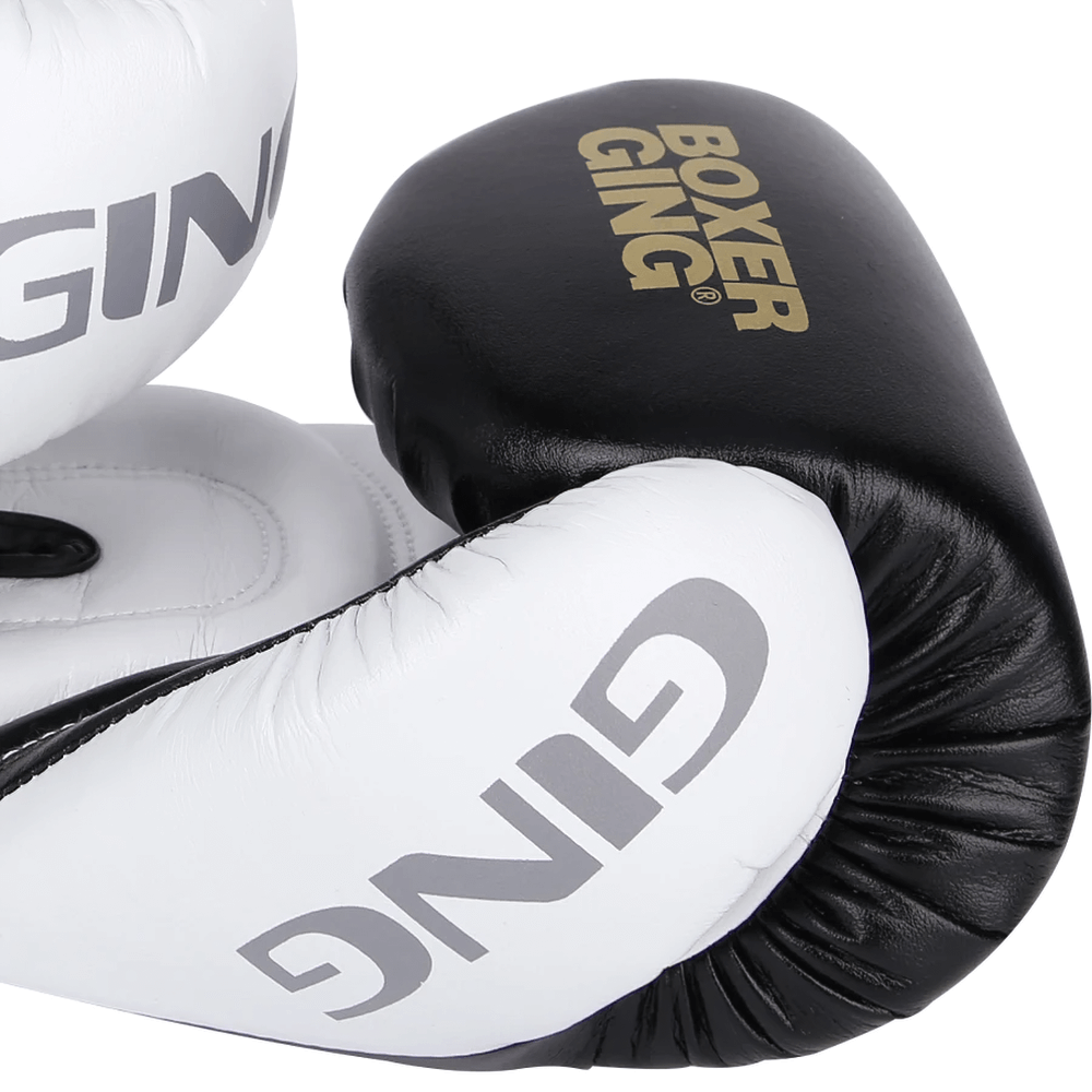 Two-Tone Leather Boxing Gloves SF2699, perfect for intense training and sparring; features durable leather, wrist support, and shock absorption.