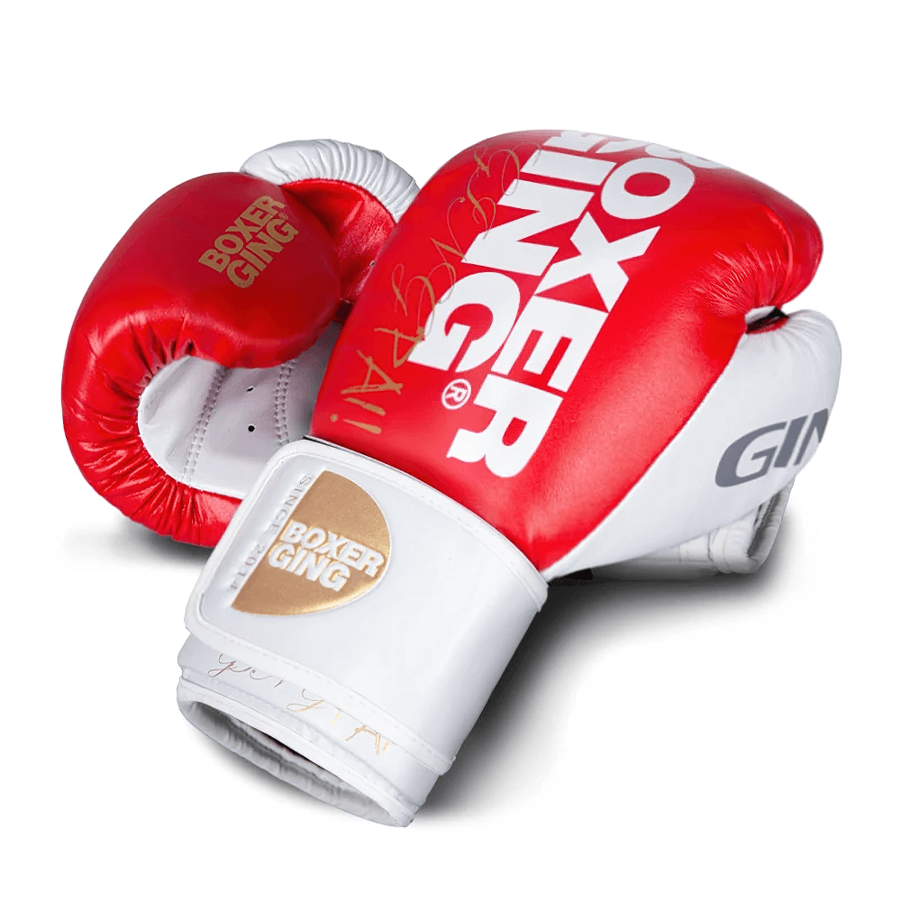 Two-tone leather boxing gloves SF2699 featuring durable leather and secure wrist support for intense training sessions.