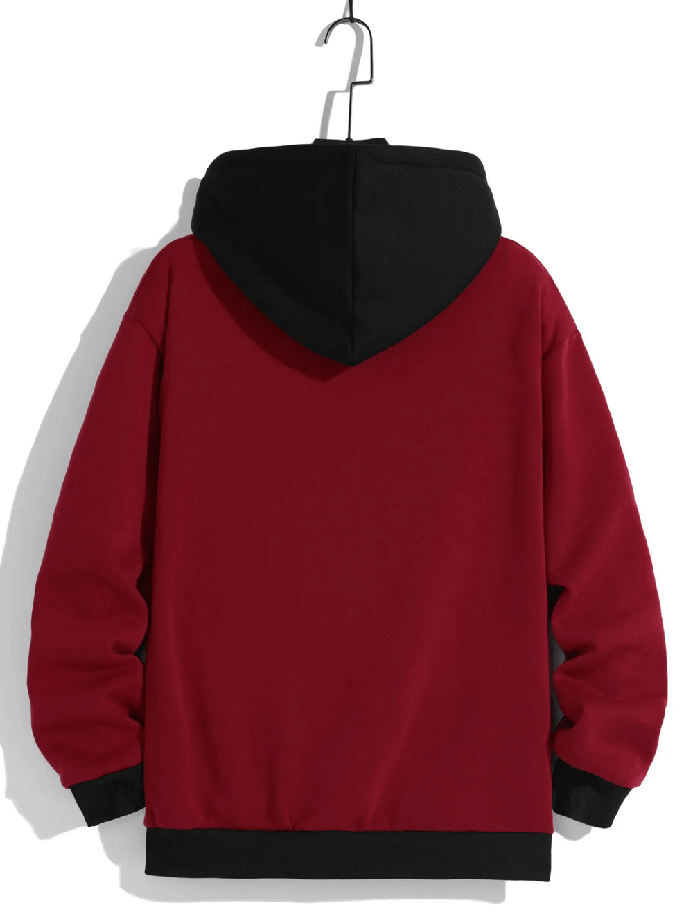 Two Tone Pullover Hoodie with Layered Hood - SF4658