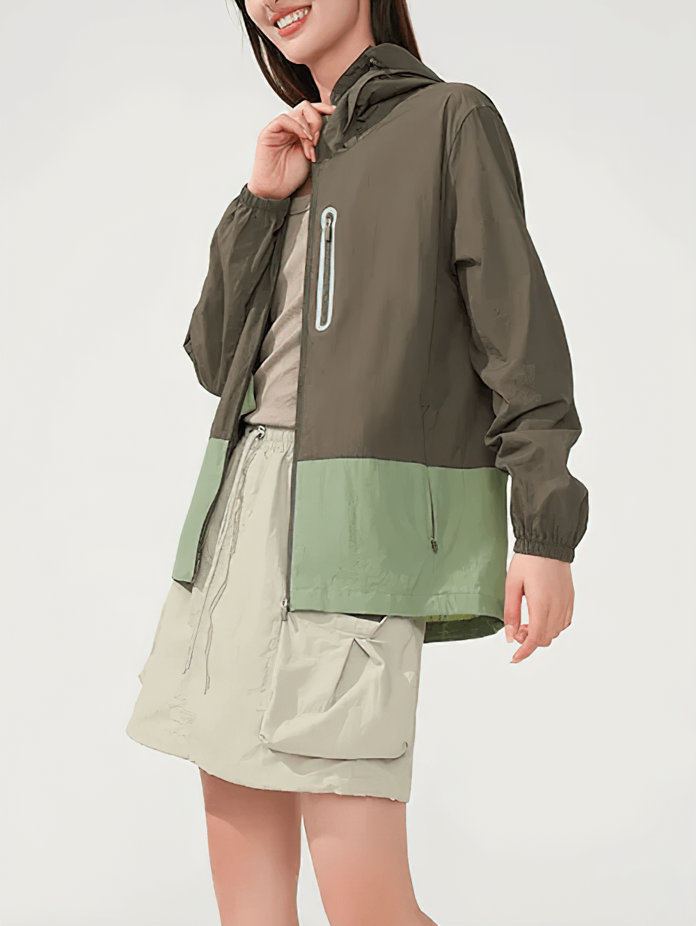 Unisex Anti-UV Hooded Outdoor Windbreaker Jacket - SF4760 in stylish design and outdoor-friendly colors.