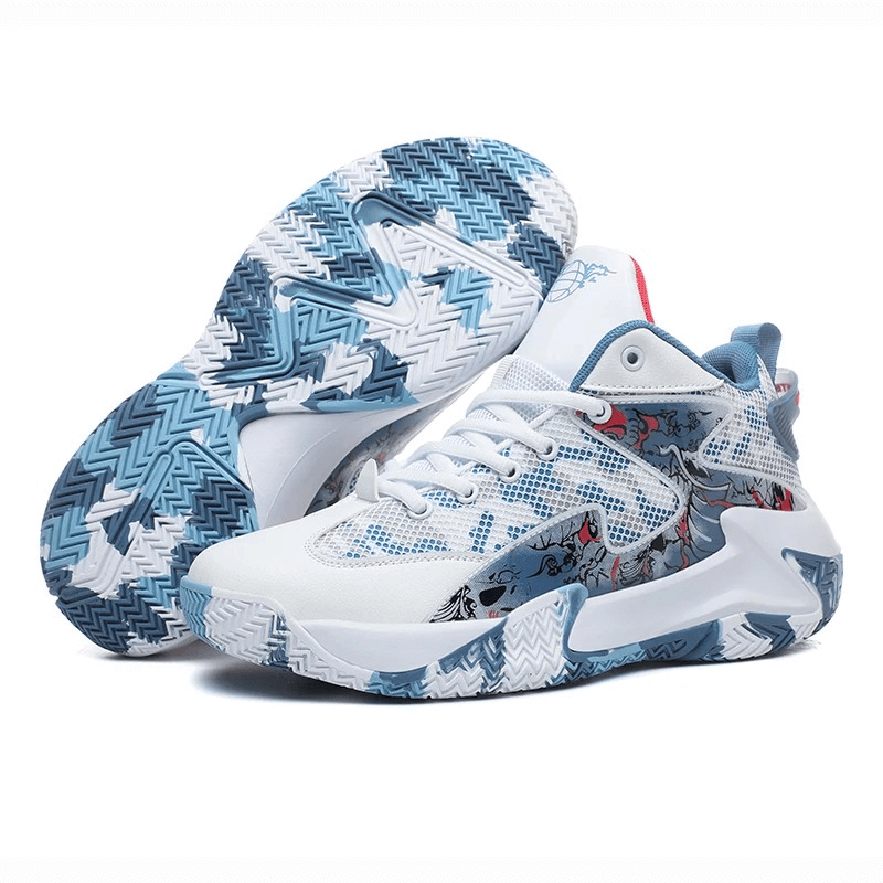 Unisex lightweight breathable non-slip sports sneakers SF1902 with blue accents and rubber soles, perfect for active lifestyles.