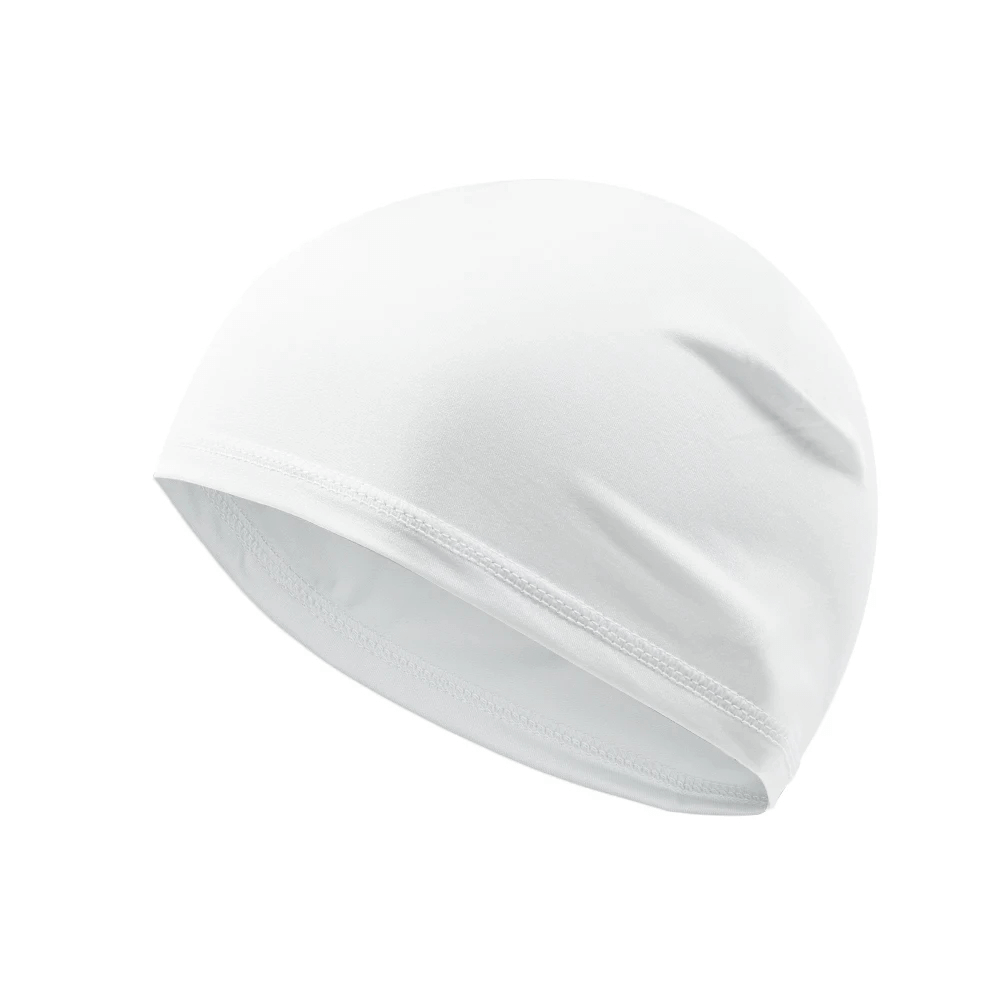Unisex Lightweight Quick-Dry White Sports Skull Cap SF2240 for Sun Protection, Ideal for Runners and Cyclists, Polyester Spandex Mix