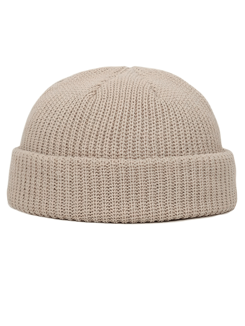 Chapeau sans bord tricoté chaud de couleur unie unisexe - SPF1393 
