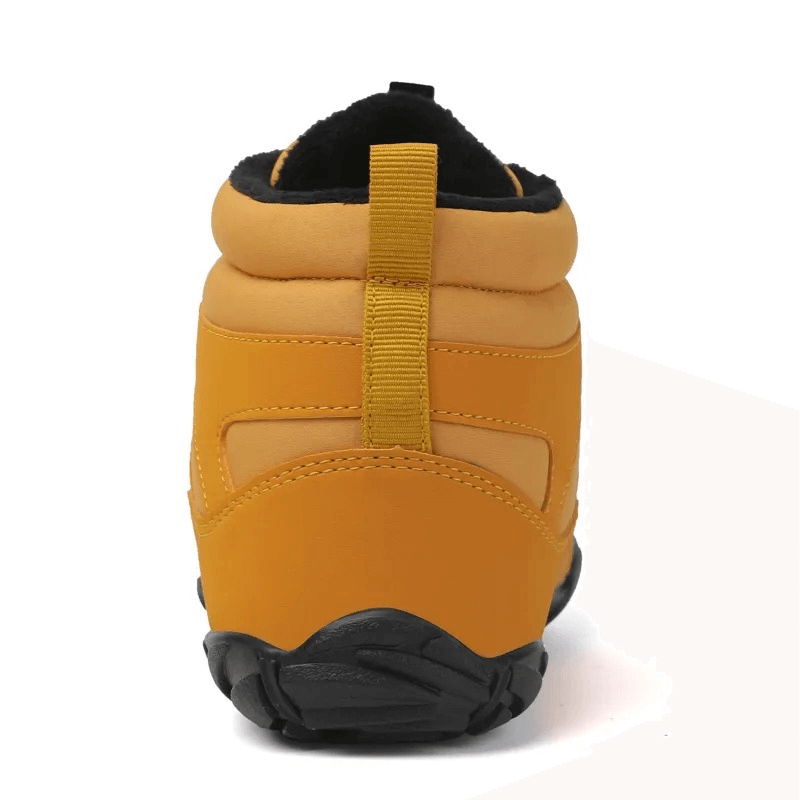 Unisex waterproof hiking boot, showcasing non-slip rubber sole and yellow elastic band for secure fit, SF1920 model, outdoor footwear.