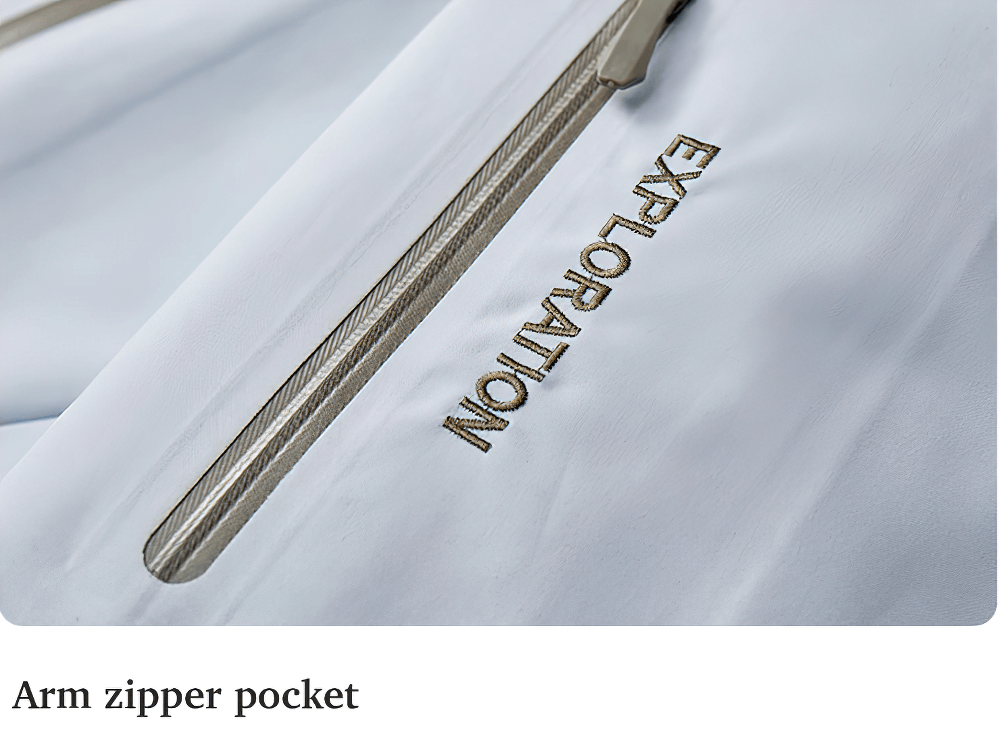 Unisex Waterproof Hiking Mountaineering Jacket - SF4205 with arm zipper pocket detail