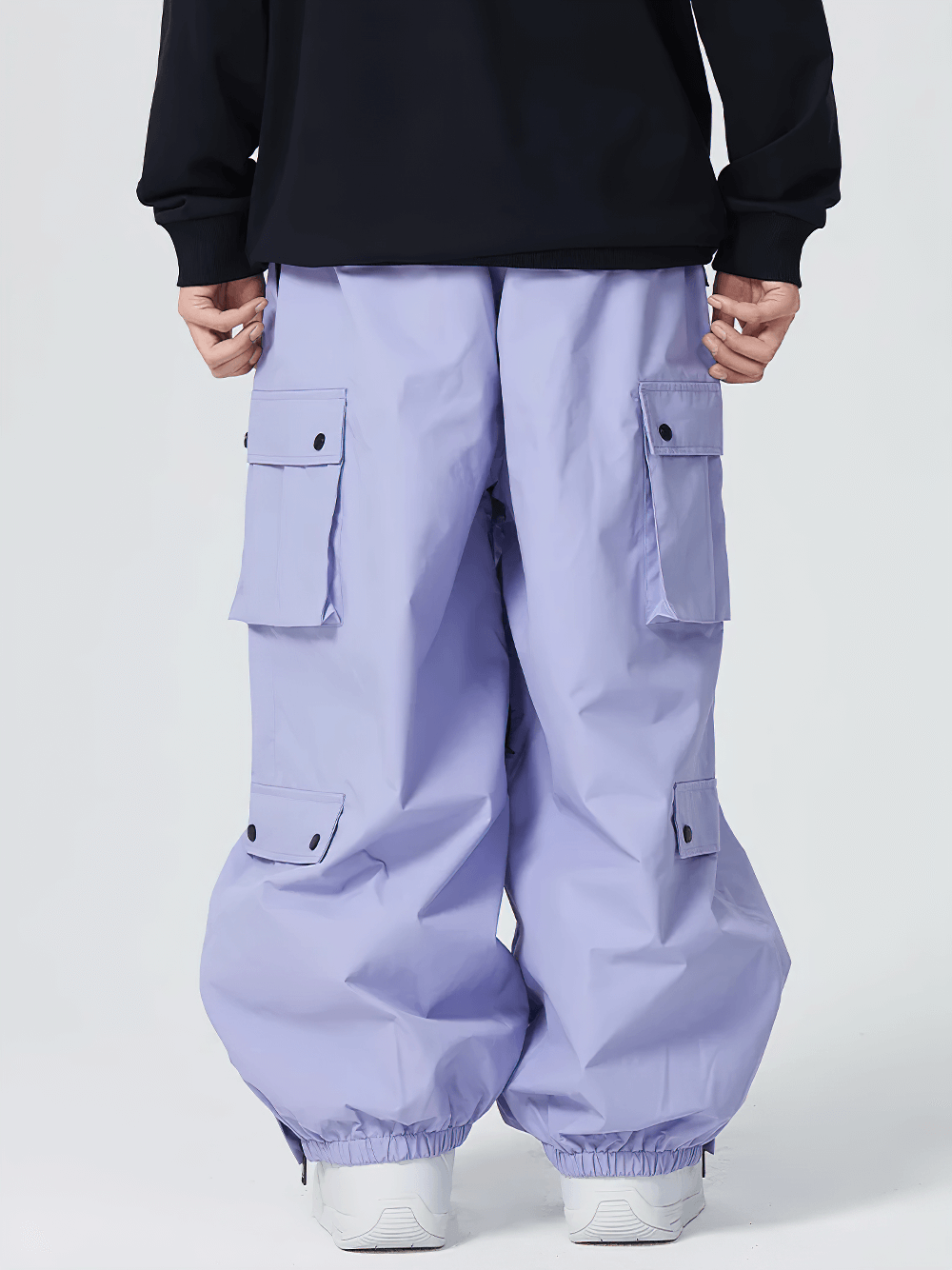 Unisex Waterproof Snowboard Cargo Pants - SF4236 in stylish lavender, perfect for winter sports and outdoor adventures.