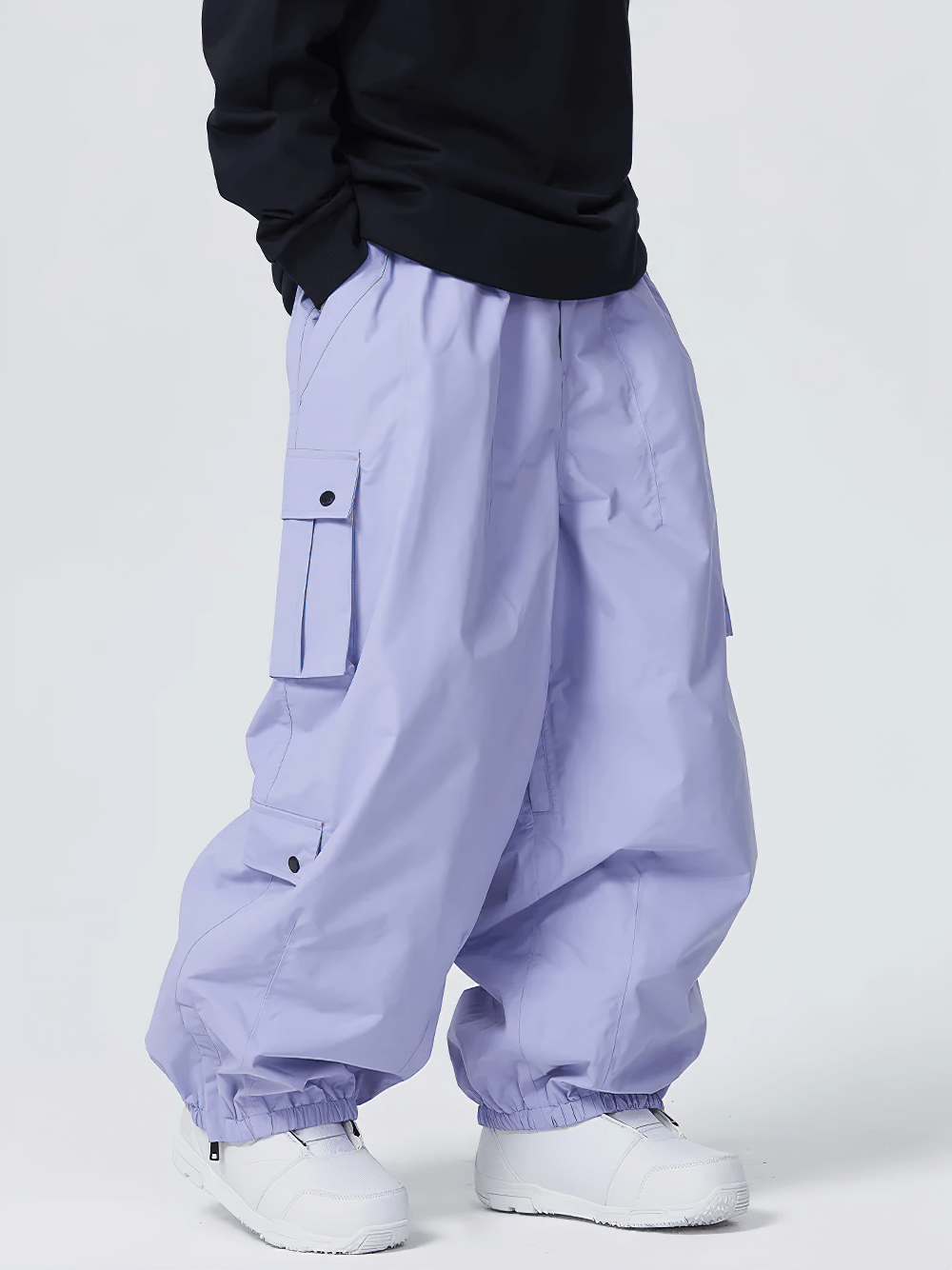 Stylish purple Unisex Waterproof Snowboard Cargo Pants - SF4236, perfect for snowy adventures.
