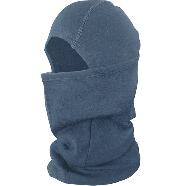 Unisex windproof wool balaclava in blue, perfect for skiing, with thermal insulation and breathable design, model SF1469.