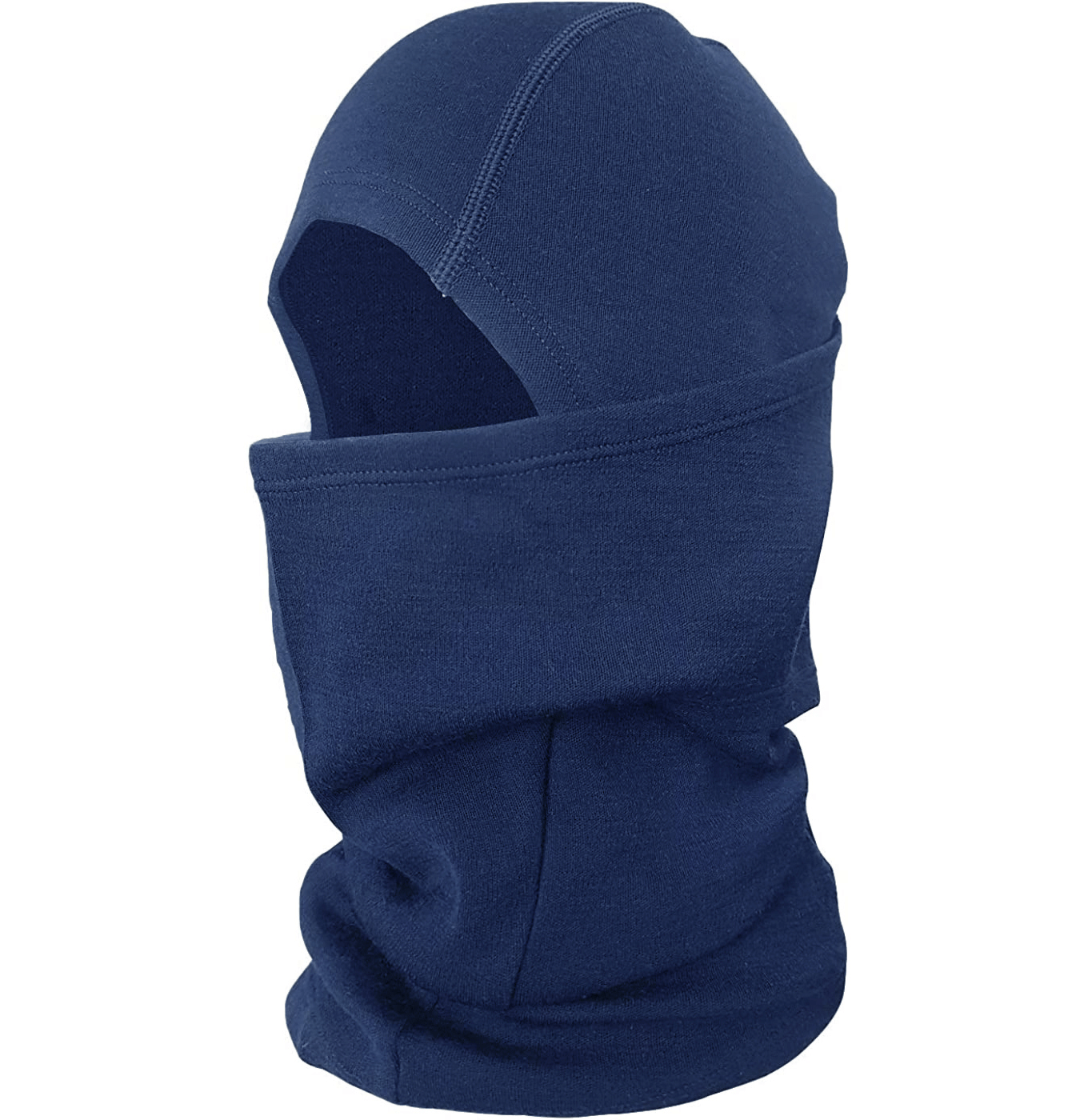 Unisex windproof breathable wool balaclava in navy blue, perfect for skiing and cold weather comfort. Thermal face ski mask SF1469.