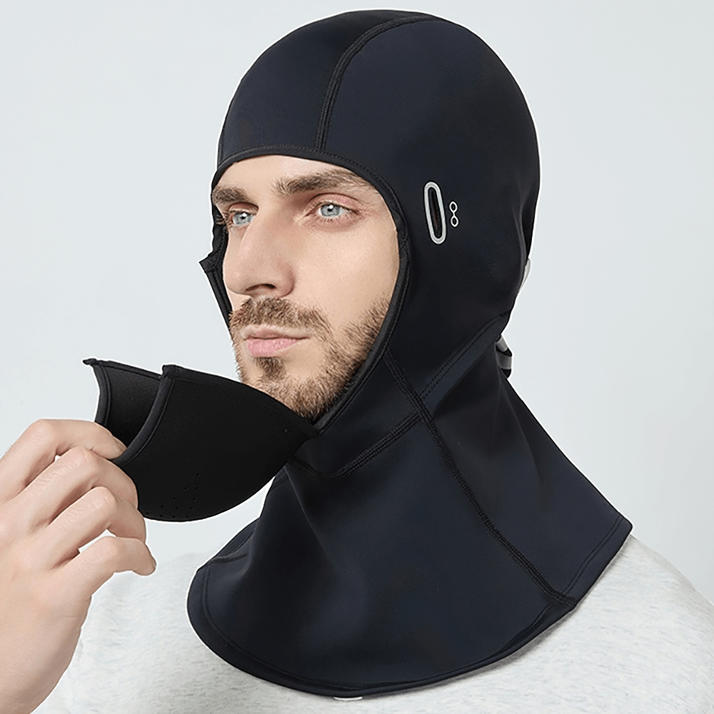 Unisex windproof cold protection face mask SF2501 for outdoor activities, featuring thick polyester for winter sports and motorcycling.