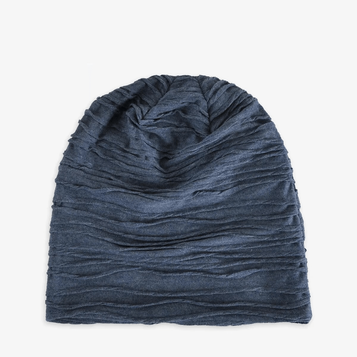 Unisex Windproof Warm Baggy Solid Beanie in dark gray, perfect for outdoor activities and comfort. SF1747 cotton blend.