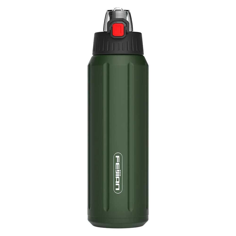 Green 600ml sports insulated flask SF3072 with leak-proof design and stainless steel finish, ideal for athletes and outdoor adventures.