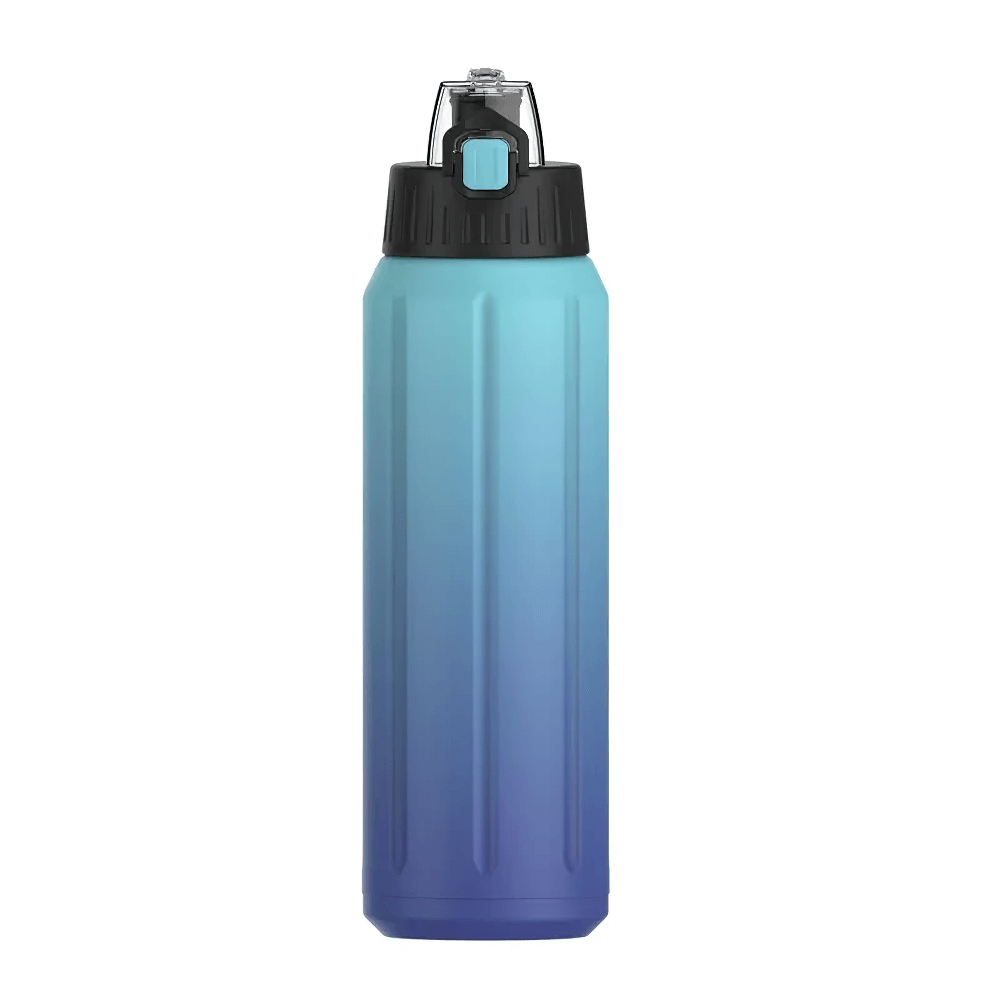 Vibrant 600ml sports insulated flask SF3072 in gradient blue, leak-proof stainless steel water bottle for active lifestyles