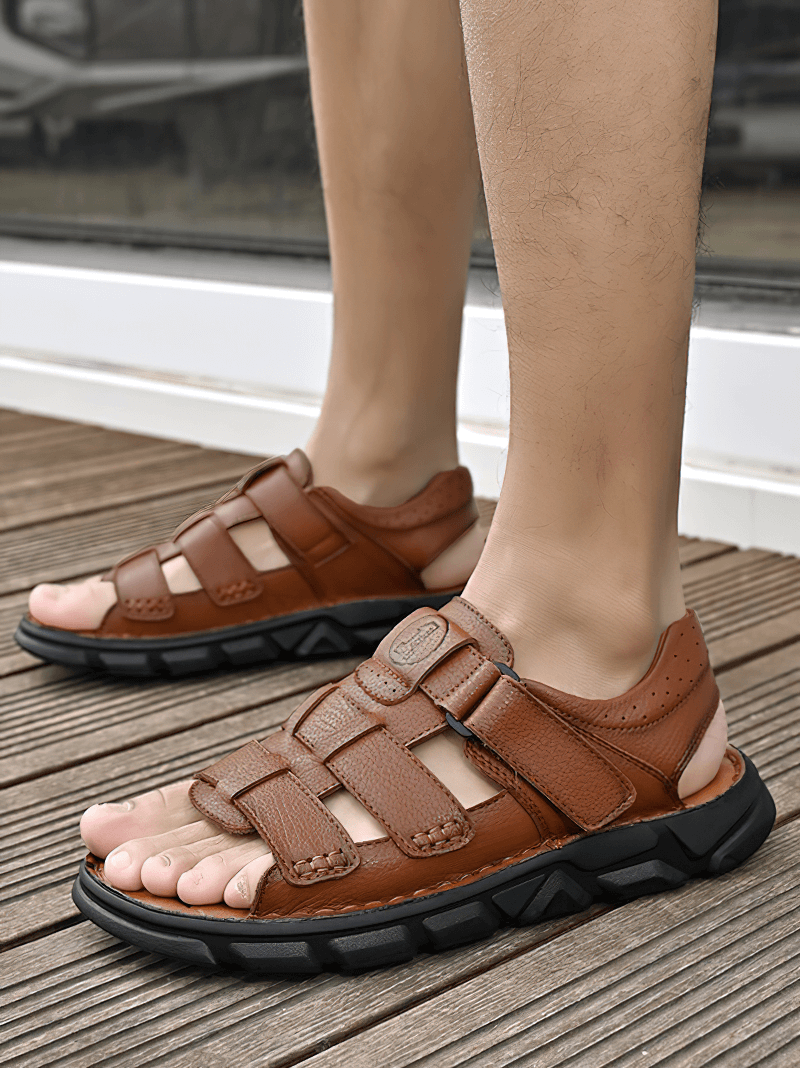 sandales vintage pour hommes avec fond souple / chaussures de trekking en plein air - SPF1340 