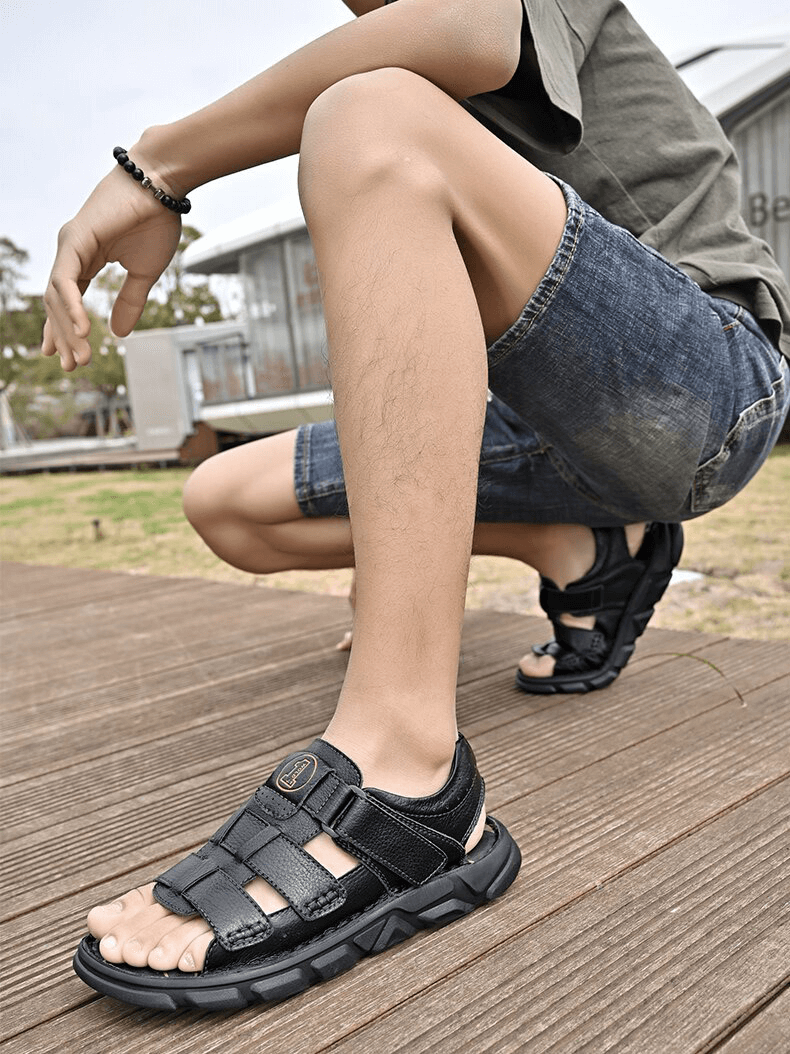 sandales vintage pour hommes avec fond souple / chaussures de trekking en plein air - SPF1340 