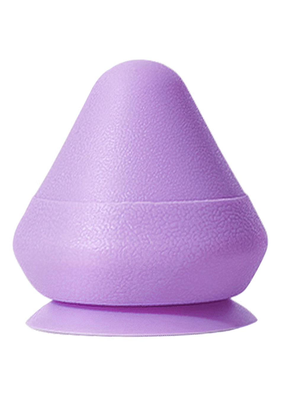 Purple wall-mounted muscle massager with suction cup for deep tissue and trigger point relief.