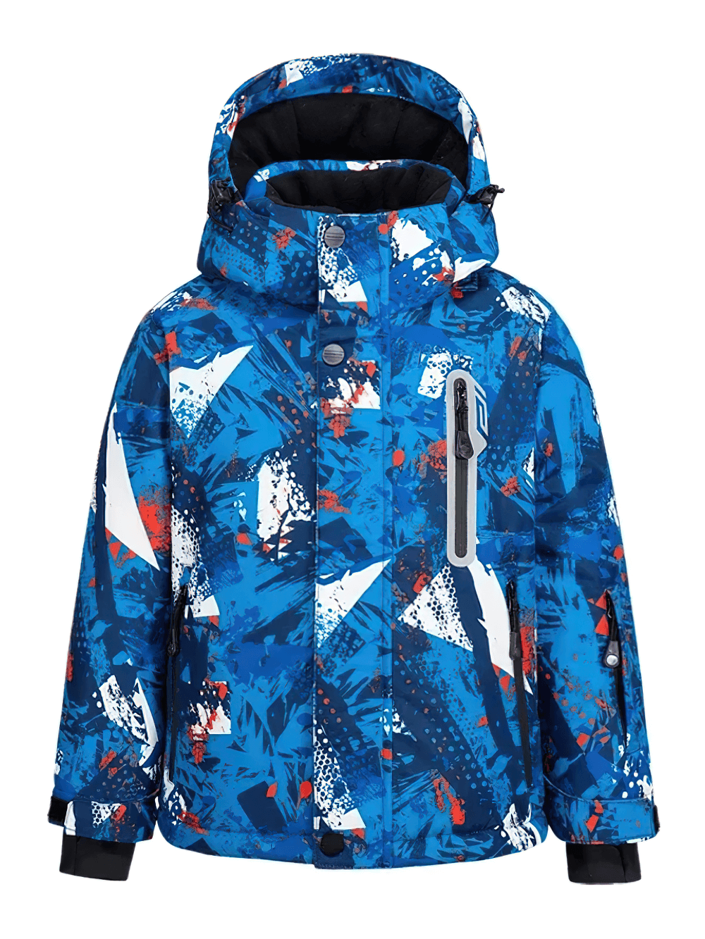 Warm Boys Snow Jacket with Abstract Print - SF3584 for skiing