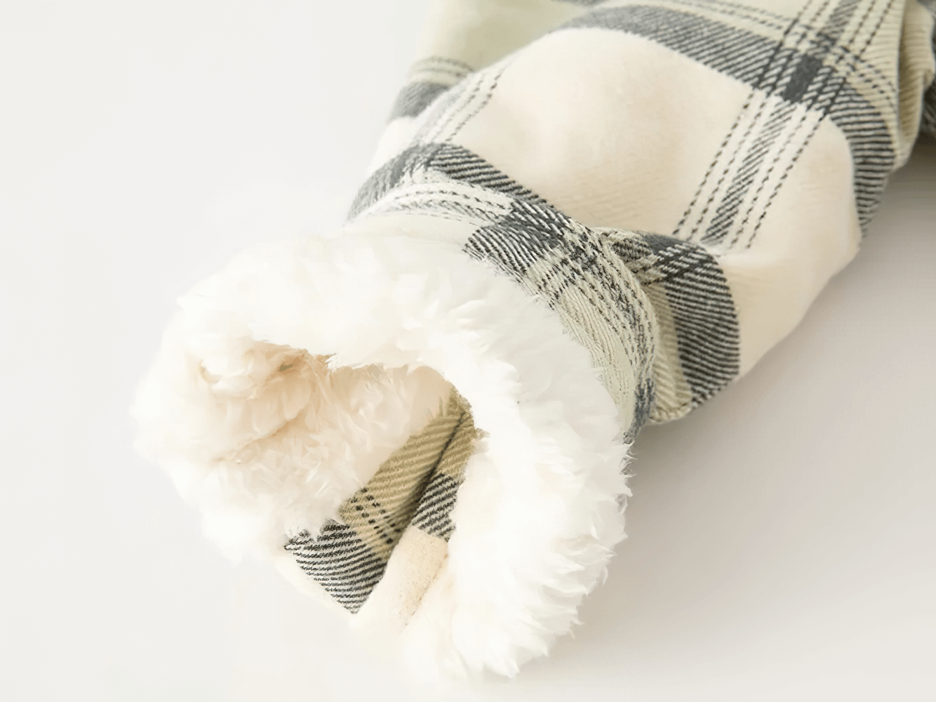 Close-up of Warm Cotton Plaid Long Sleeves Shirt with Pocket - SF3517, featuring a soft and cozy fabric for toddlers and boys.