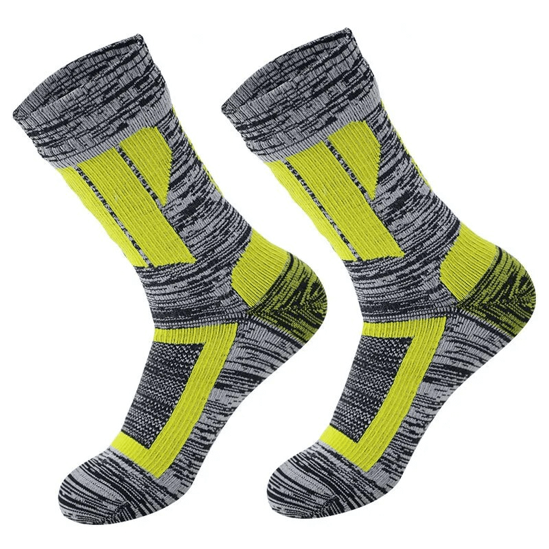 Warm men's and women's waterproof high socks SF1628, knee-high, breathable cotton, anti-bacterial, perfect for hiking and camping.
