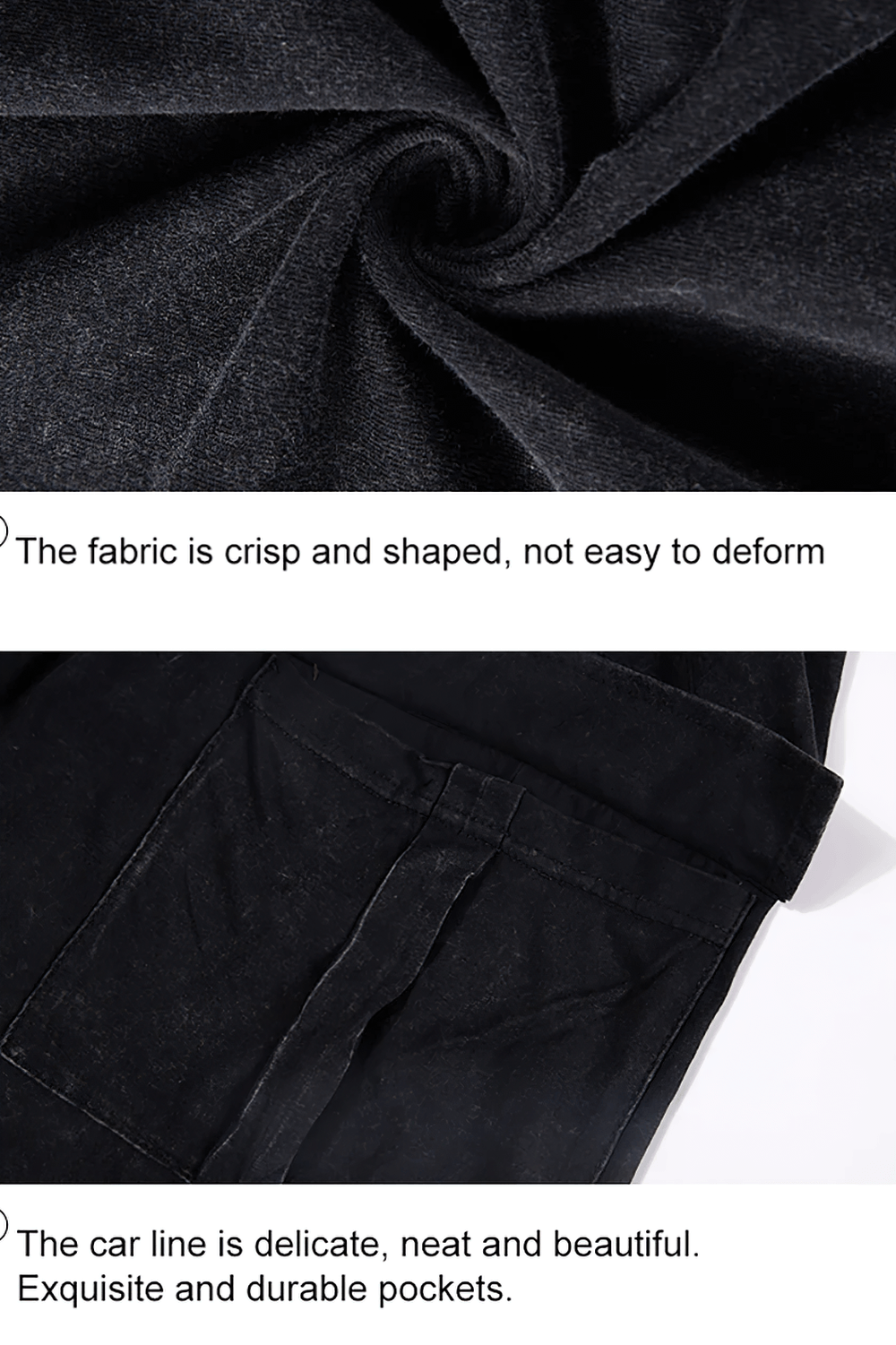 Washed Cargo Shorts with Drawstring Utility Pockets - SF4764 fabric details showing crisp and durable quality.