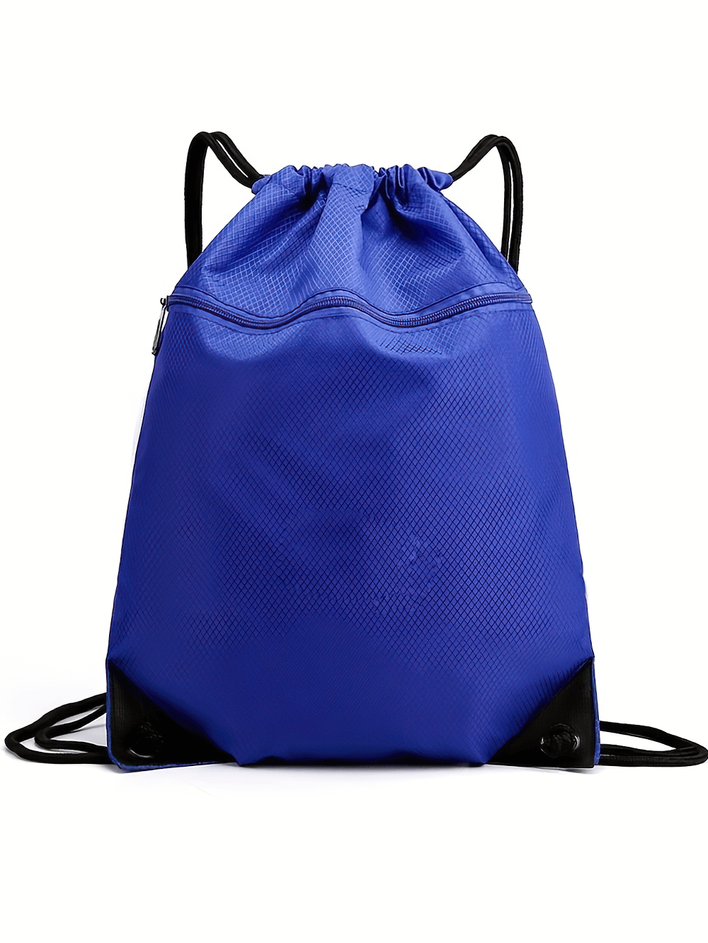 Blue waterproof drawstring backpack for travel - durable, lightweight Oxford fabric, versatile for hiking and daily adventures.