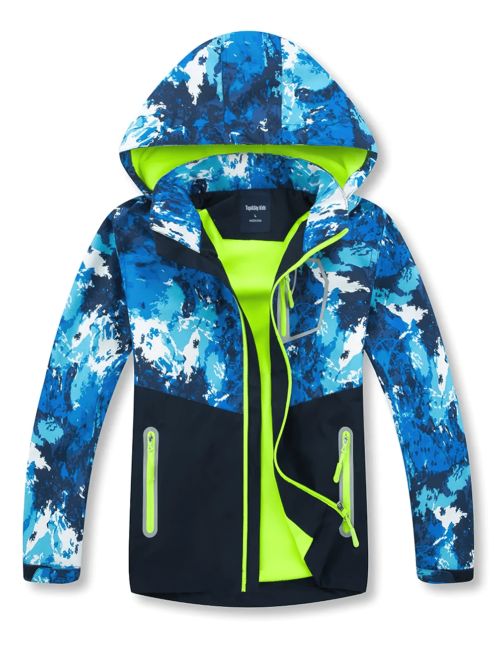 Colorful Waterproof Fleece Lined Jacket with Detachable Hood - SF3575 perfect for outdoor adventures.