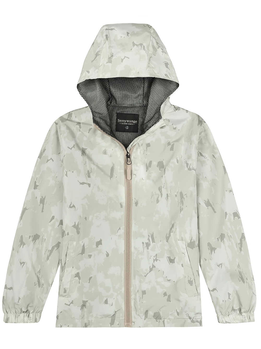 Youth Waterproof Hiking Jacket with Hood and Zip Front - SF3605, fleece-lined for warmth, ideal for boys and girls' outdoor adventures.