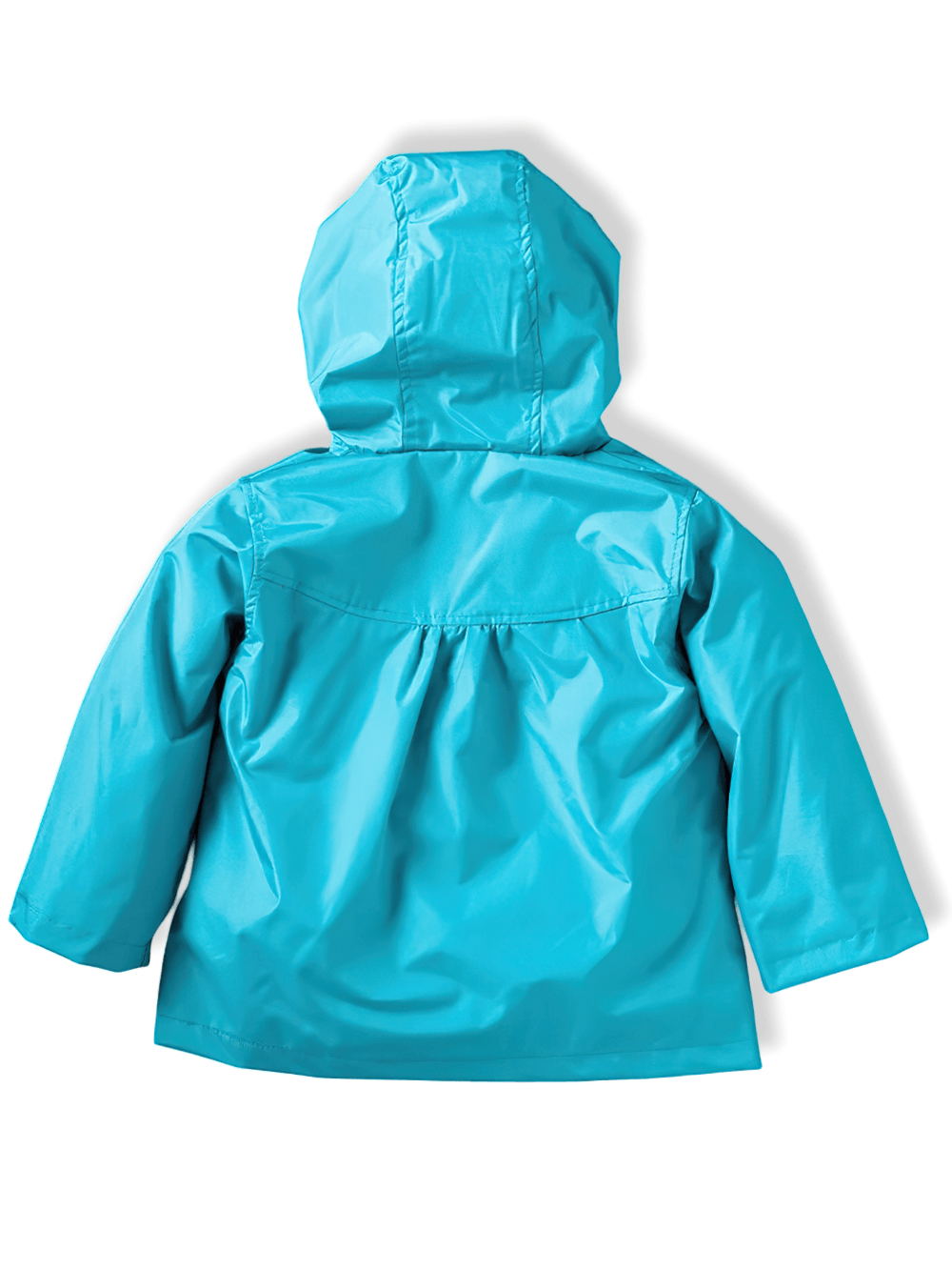 Waterproof Hooded Jacket with Cute Flower Print - SF3597, teal children's jacket perfect for autumn adventures and windy weather protection.