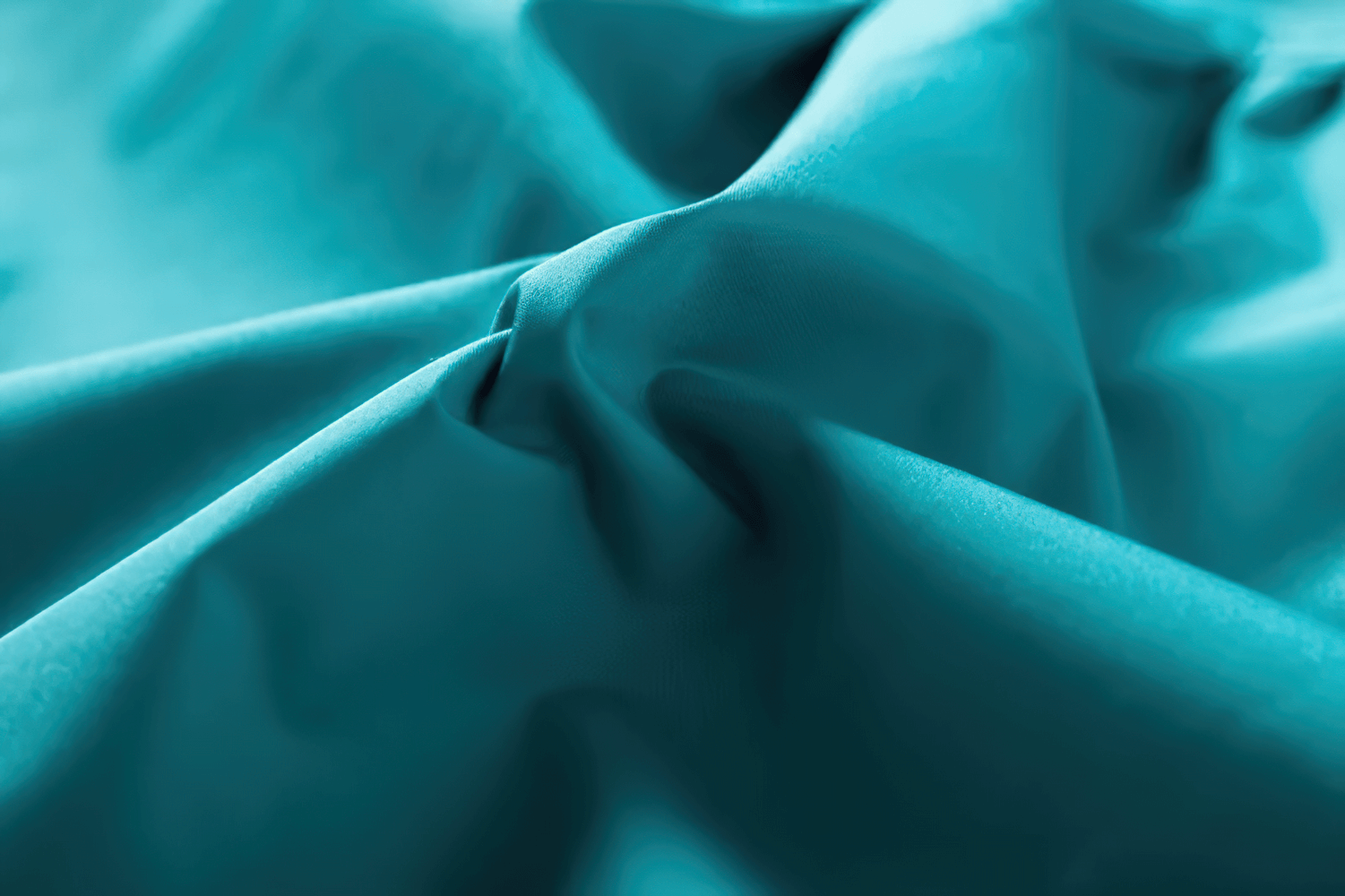 Close-up of soft turquoise fabric used in Waterproof Hooded Jacket with Cute Flower Print - SF3597 for kids' autumn wear.