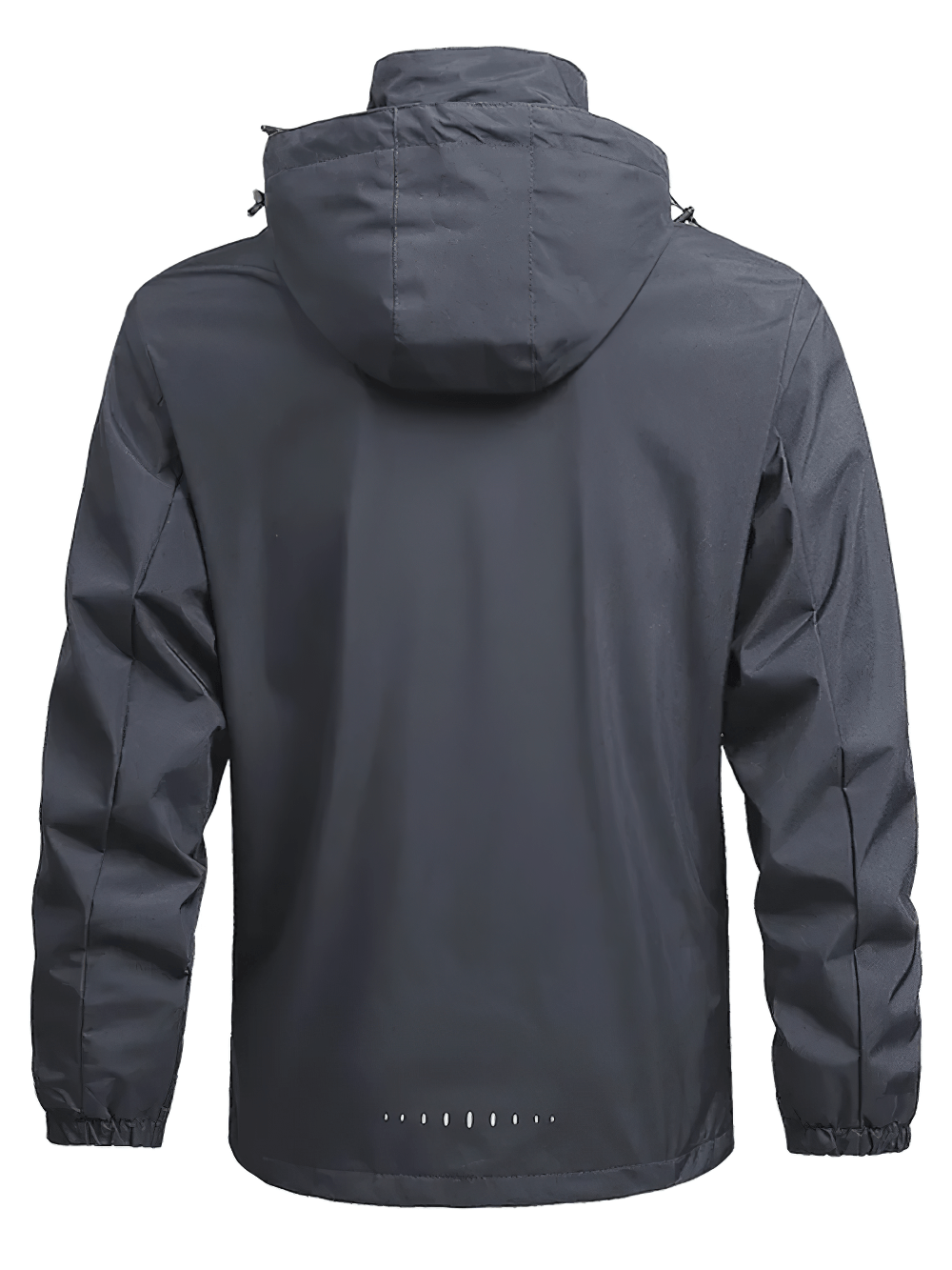 Waterproof Hooded Rain Jacket for Hiking Days - SF4684 back view showcasing windproof design and hood.
